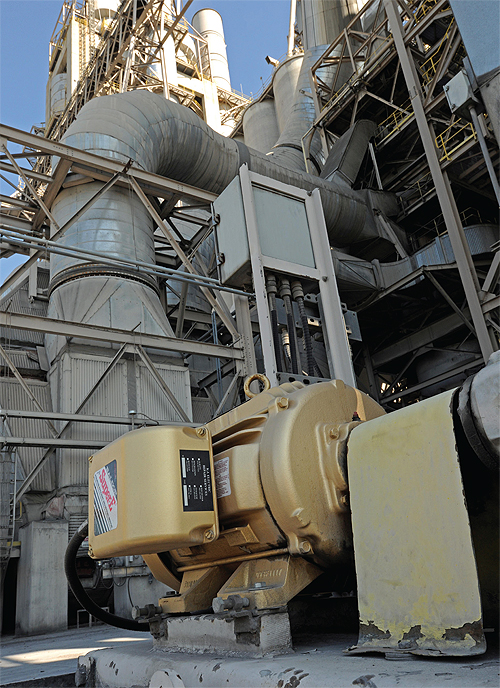 Baldor-motor-driving-pump-cement-mill